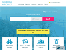 Tablet Screenshot of geldersarchief.nl